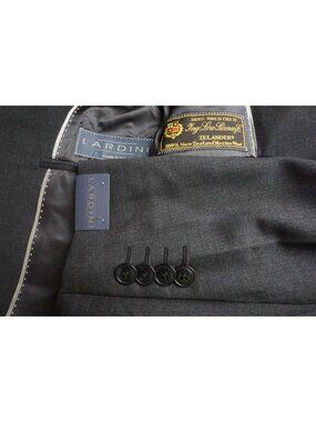 Lardini Gray Loro Piana Zelander Merino Wool 2 Pc Suit Jacket Pants Sz 40R NEW